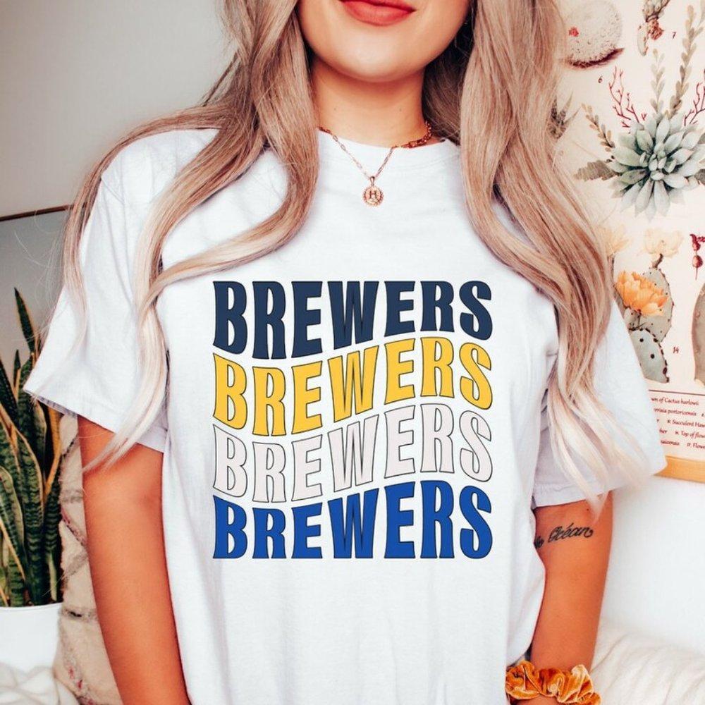 Milwaukee Brewers Shirt, Retro Style Brewers Tshirt, Baseball Design Shirt